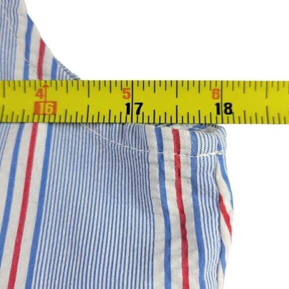 Vineyard Vines Peplum Top Women Size S Nicholls Striped Pullover Back Tie Blouse - Picture 7 of 9